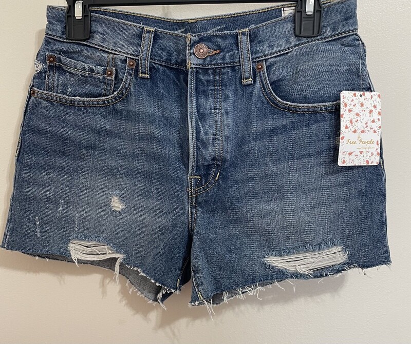 Free People High Waisted Denim Shorts Size 27