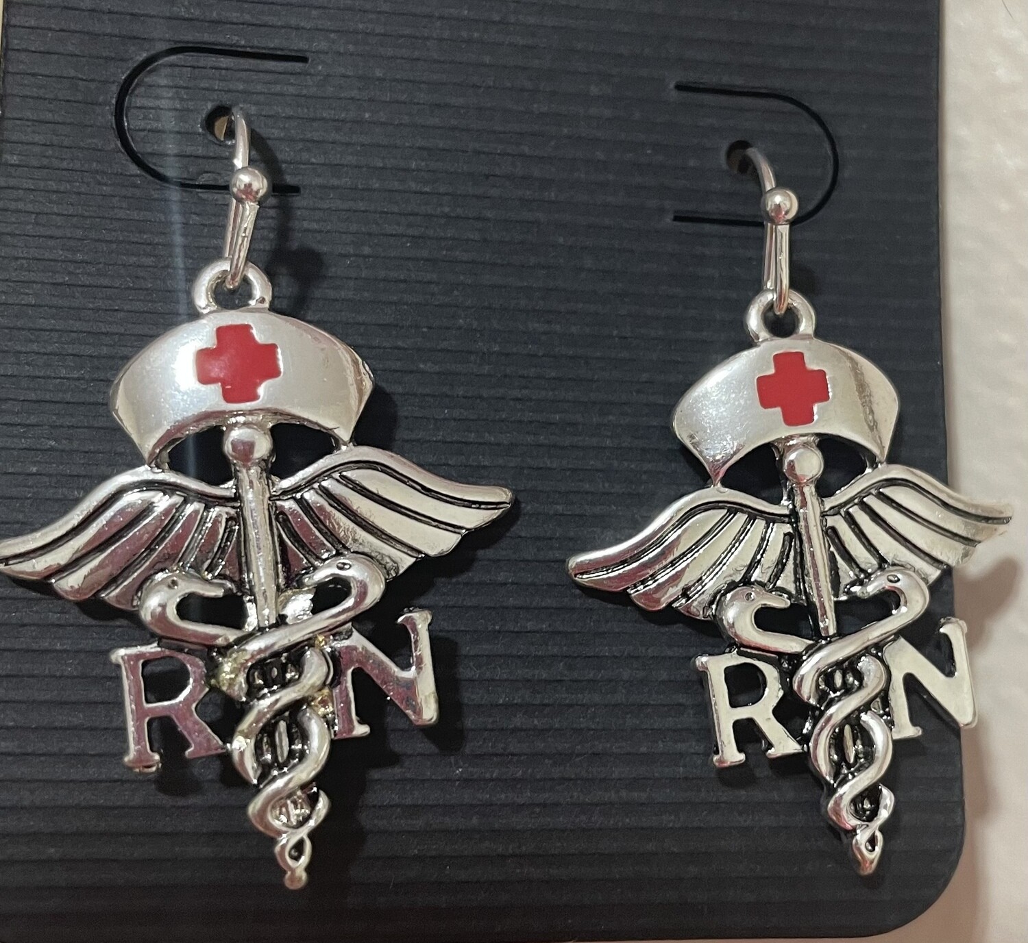 Merci Nurse RN Earrings