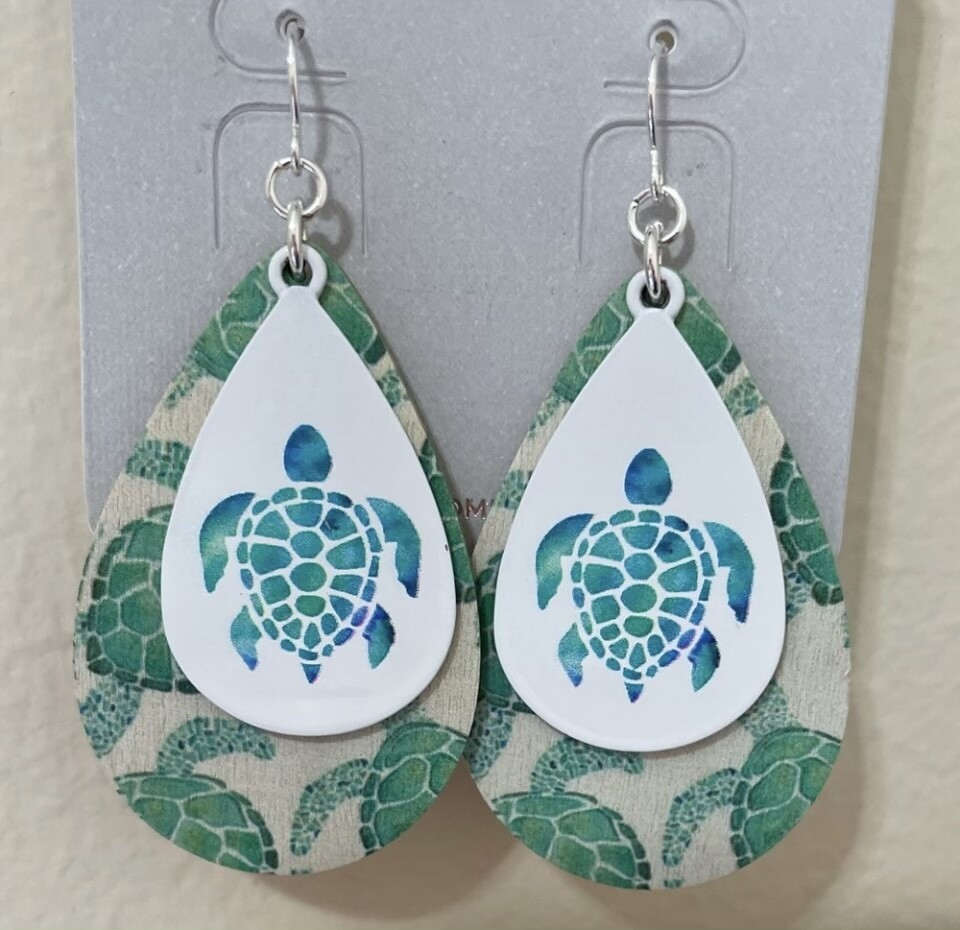 Julice Sea Turtle Teardrop Earrings