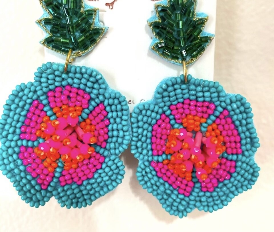 Madeline Tropical Multicolor Beaded Earrings