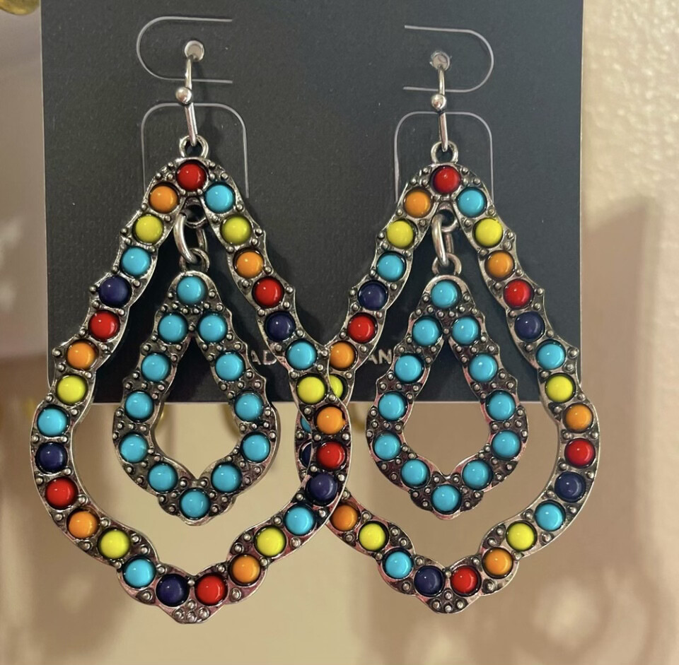 Adi Love Multicolor Beaded Earrrings