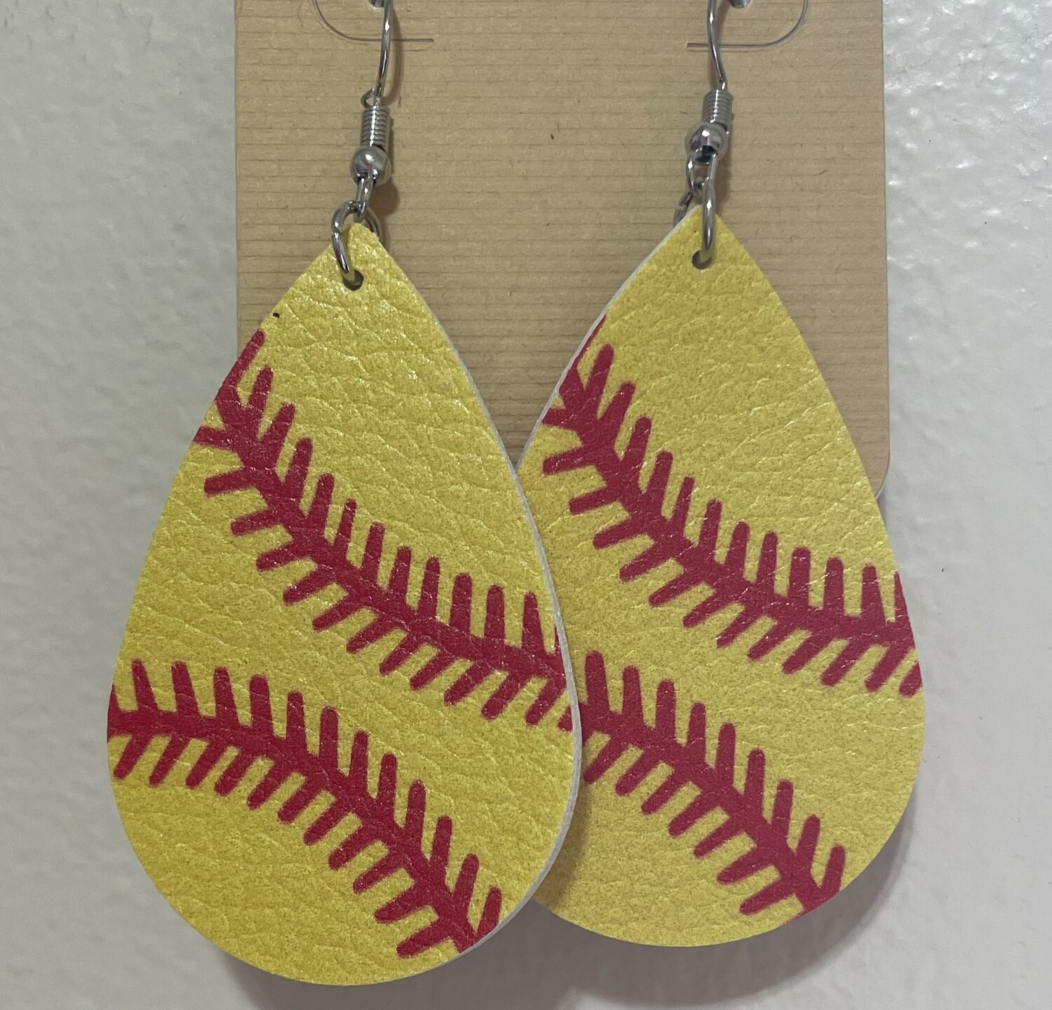 Softball Teardrop Earrings