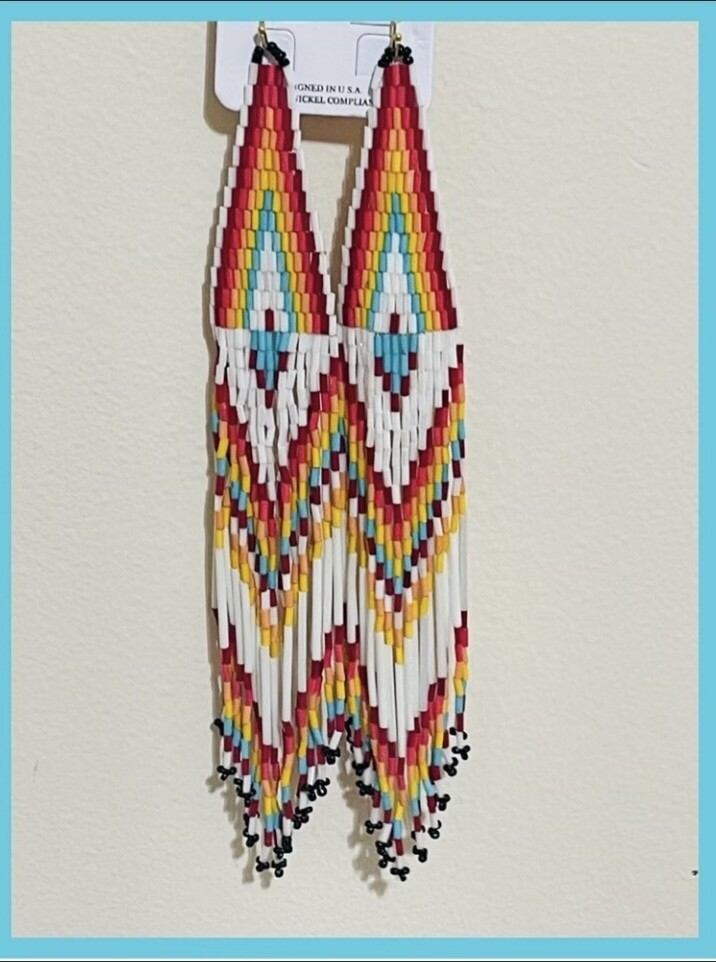 Mabry Multicolor Fringe Beaded Earrings