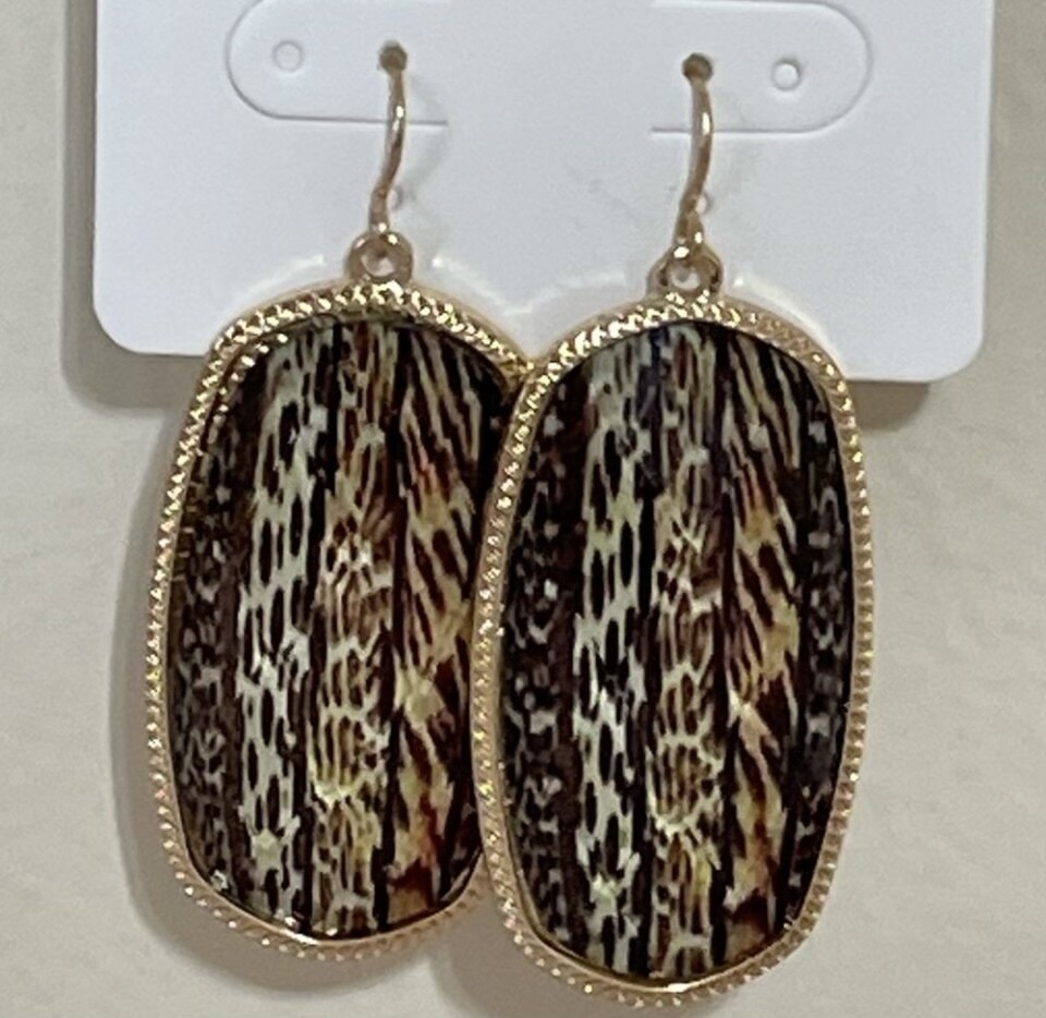 Monique Wild Safari Animal Print Earrings