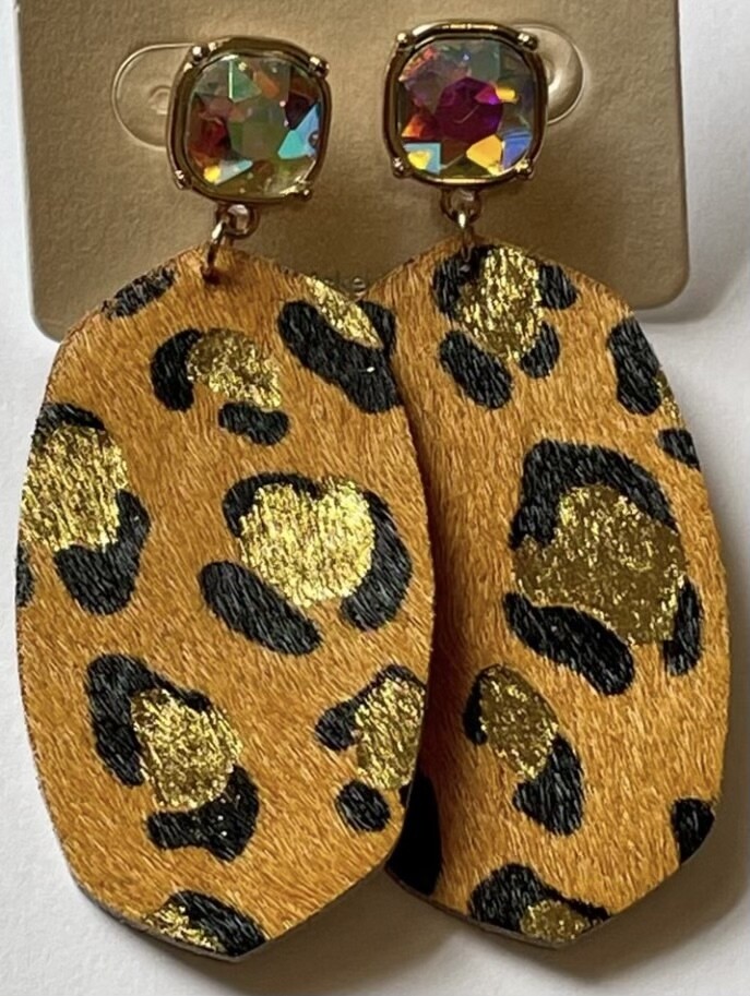 Adi Love Leather Iridescent Earrings