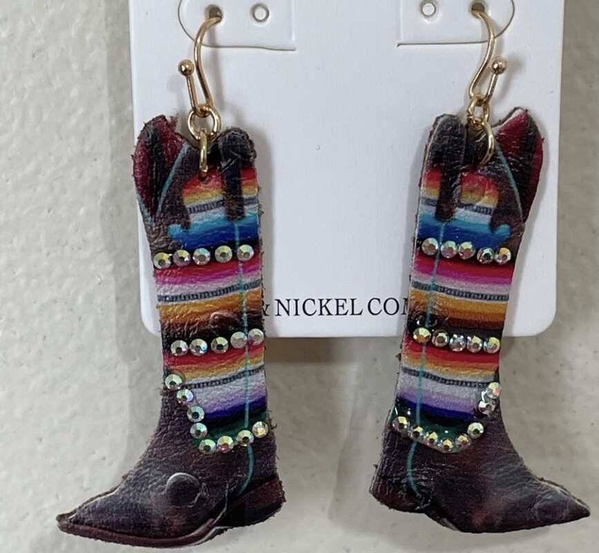 Josephine Multicolor Crystal Boot Earrings