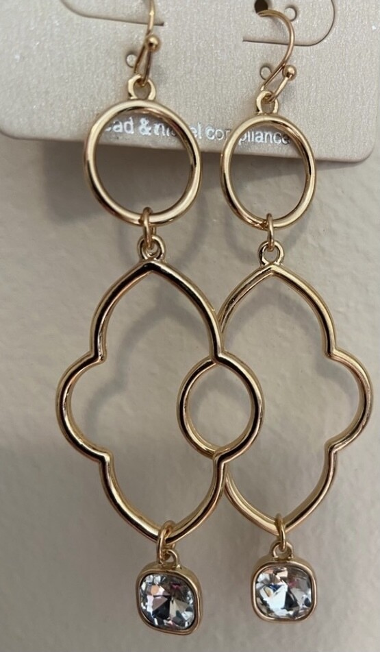 Delta Flair Gold Iridescent Earrings