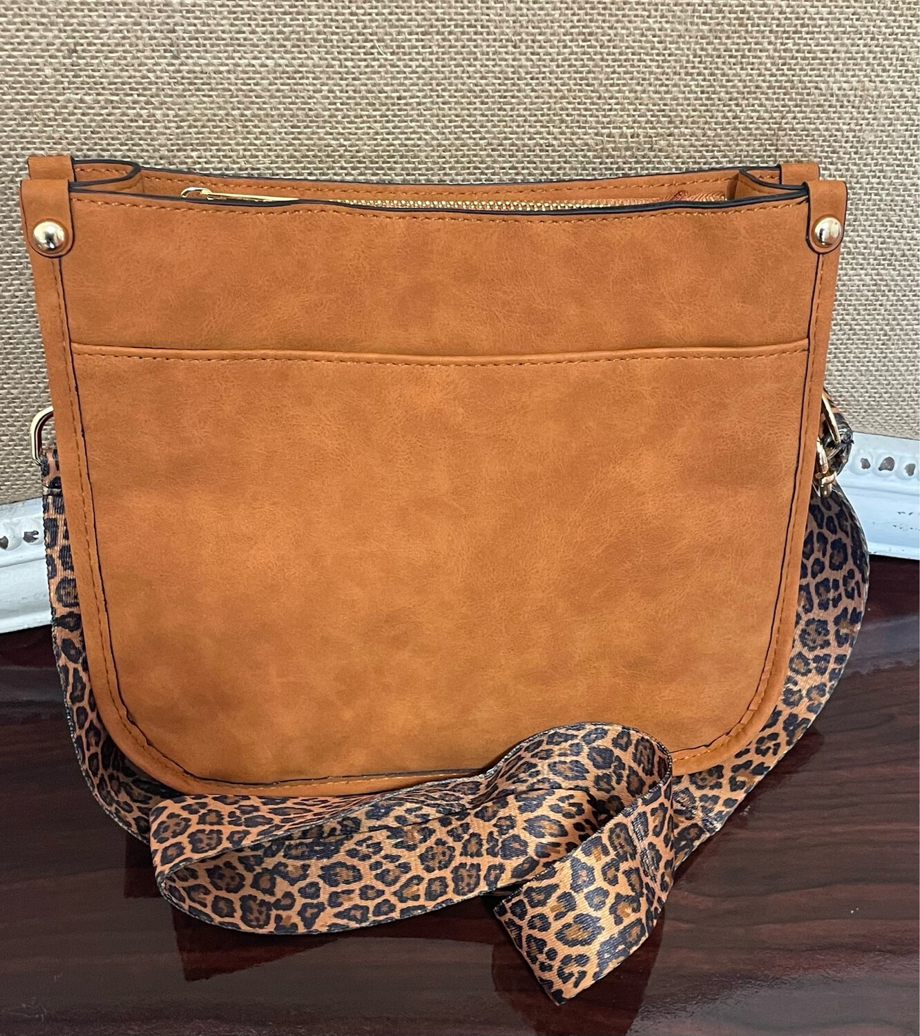 Crossbody Purse with Leopard Detachable Adjustable Purse Strap