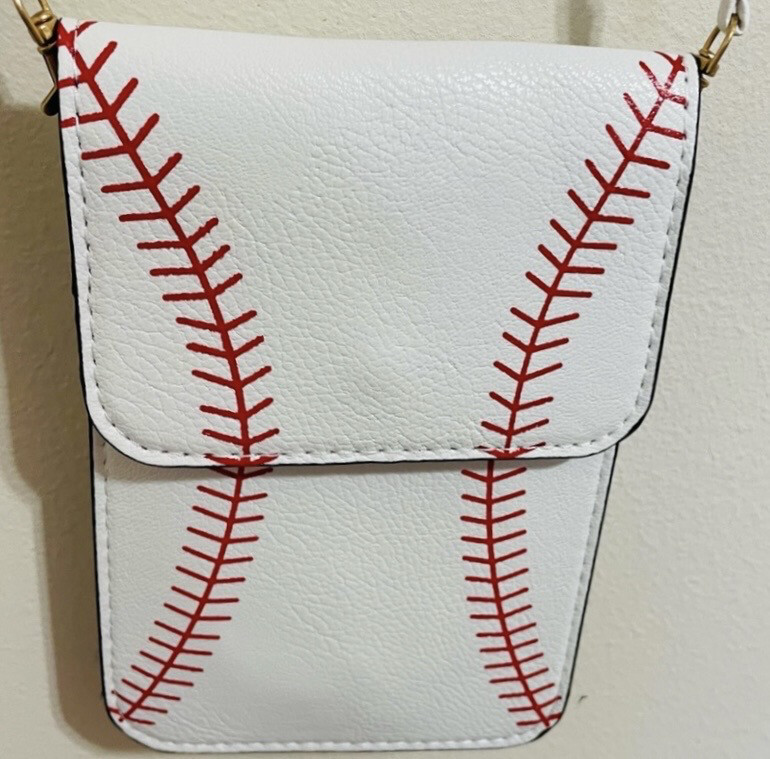 Baseball Cell Phone Crossbody Purse
