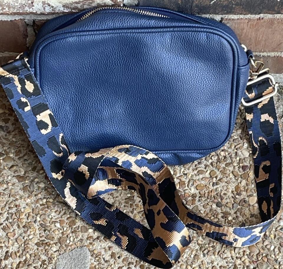 Mallory Lea Blue Crossbody Purse with Detachable Adjustable Strap