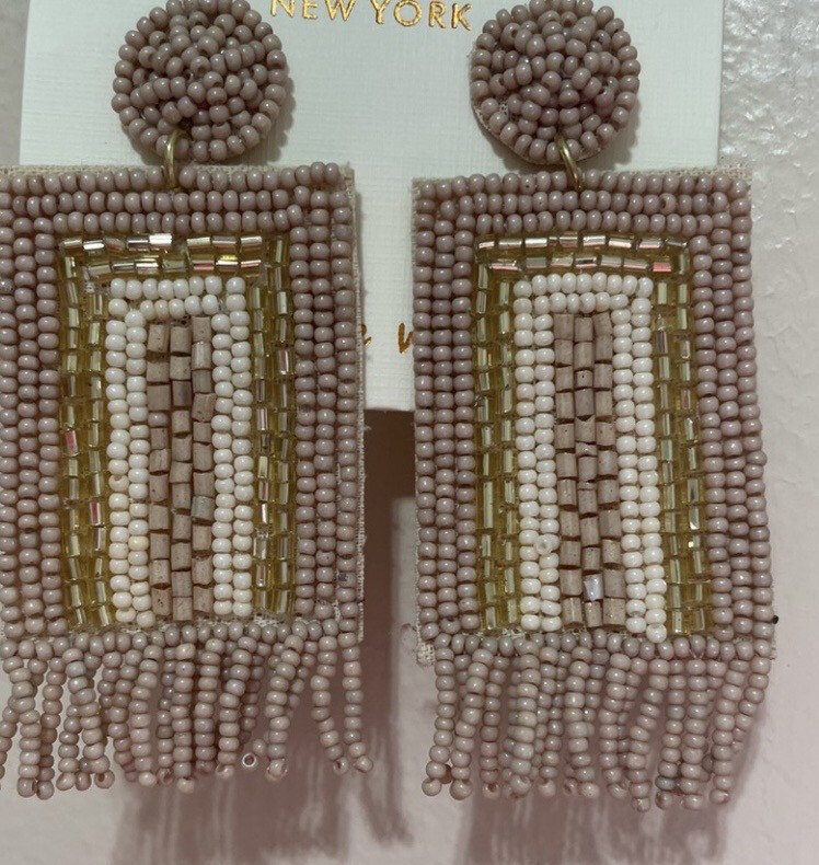 Boho Fringe Beaded Earrings