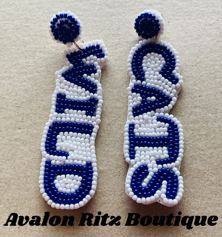 University of Kentucky Wildcats Beaded Earrings~ UK