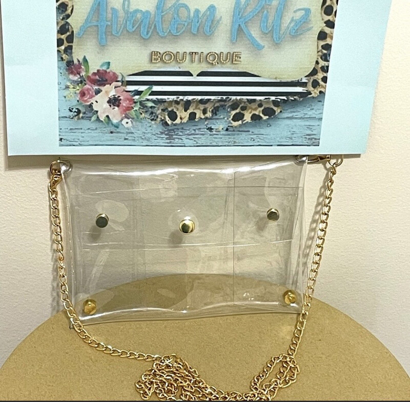 Clear Crossbody Purse with Detachable Strap ~Game Day