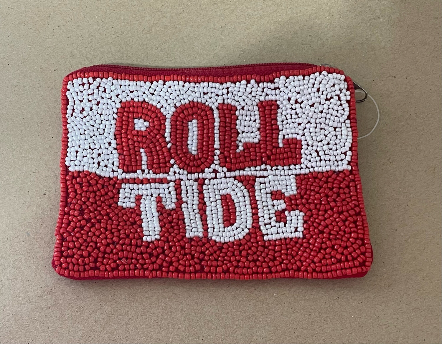 Alabama ROLL TIDE Beaded Coin Case