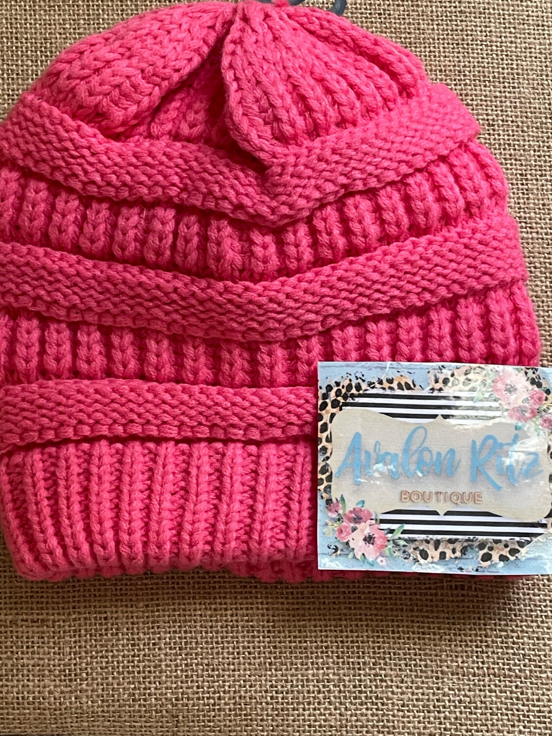 Pink Beanie Hat~ One Size