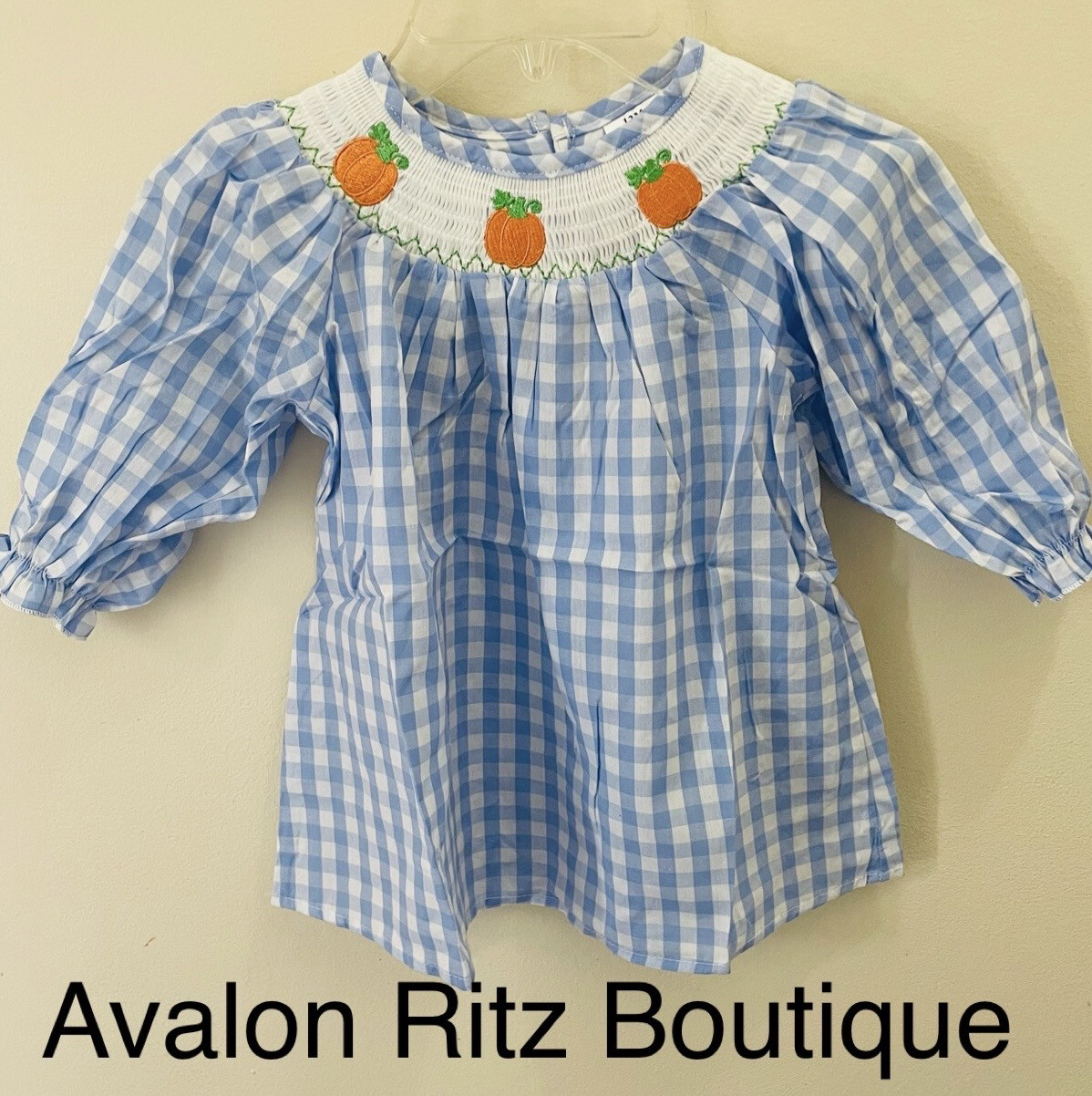 Smocked Pumpkin Long Sleeve Dress Size 12 Month