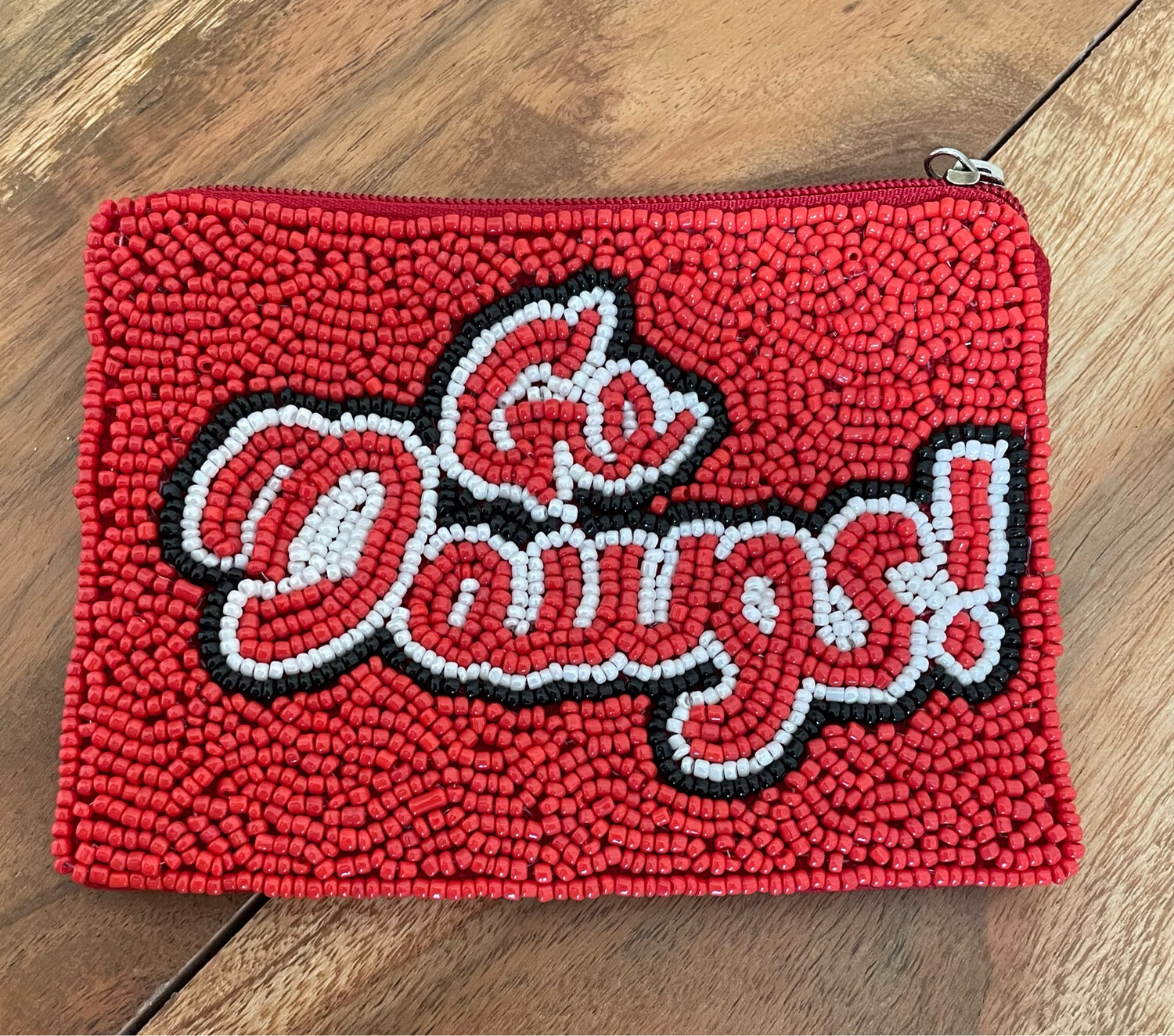 GO DAWGS Beaded Coin Case~ Georgia Bulldogs