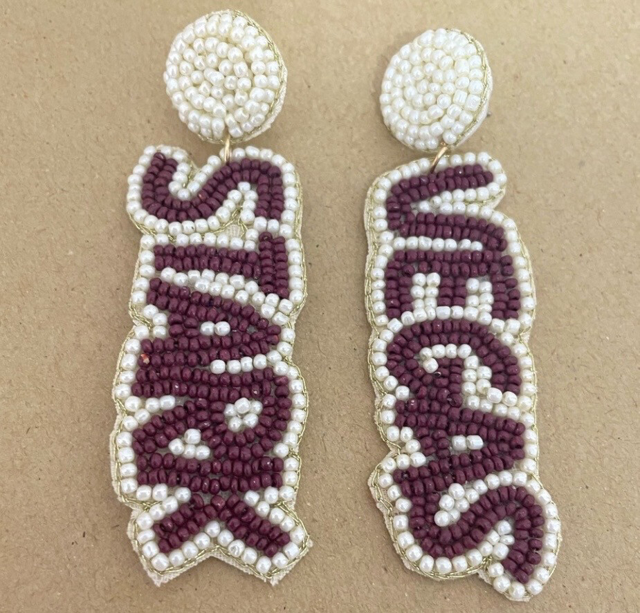 Mississippi State STARK VEGAS Beaded Earrings