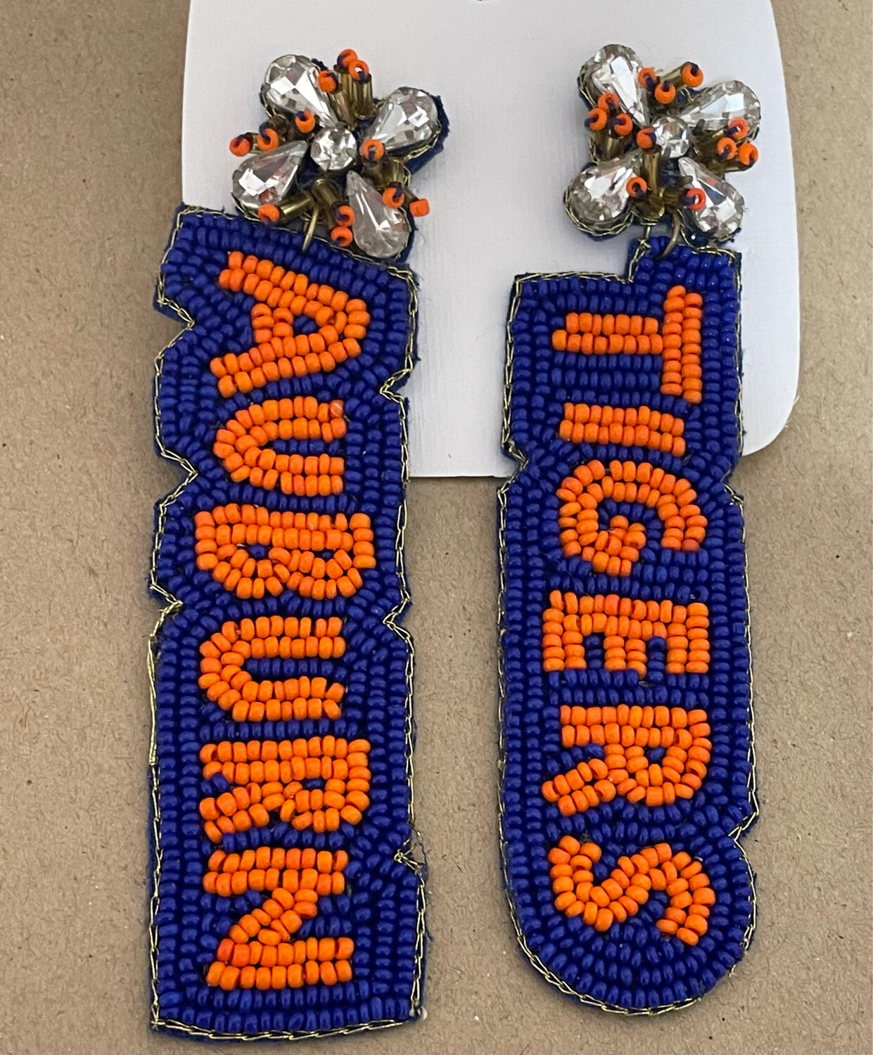 Auburn Tigers Beaded Earrings