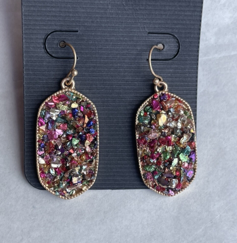 Lillie Multicolor Druzy Earrings
