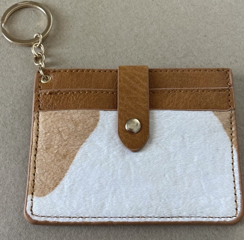 Percy Cow Print Animal Print Keychain Card Holder