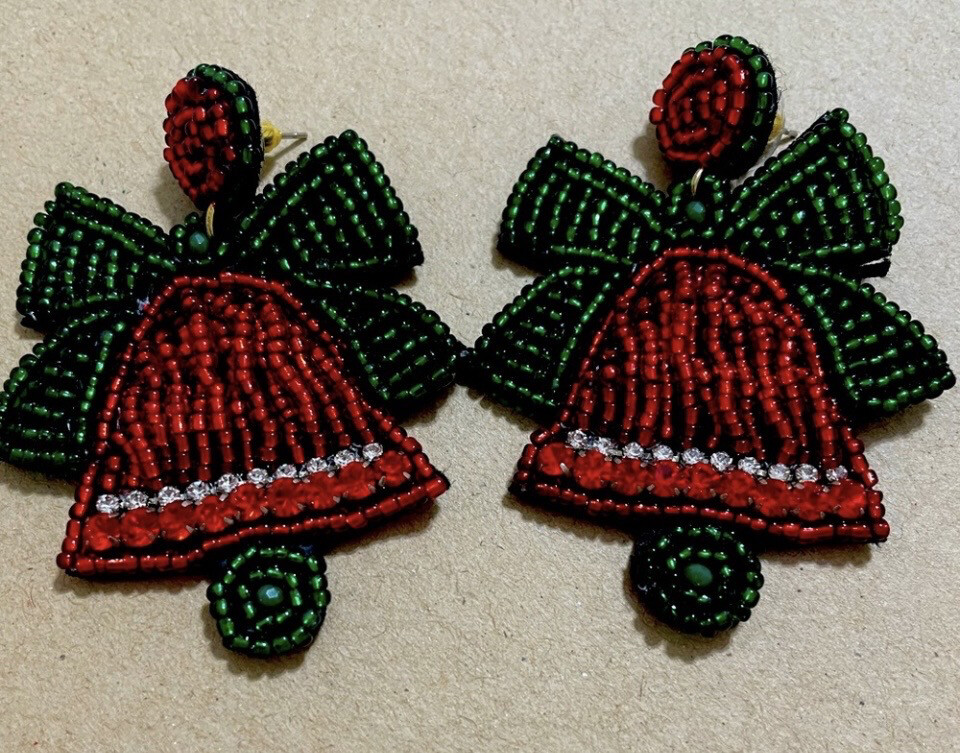 Christmas Bells and Bows Earrings