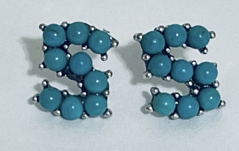 Initial Beaded Earrings S