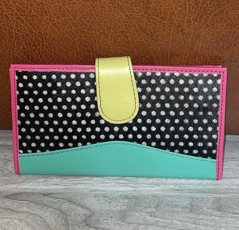 Elise Leather Hair On Hide Multicolor Wallet