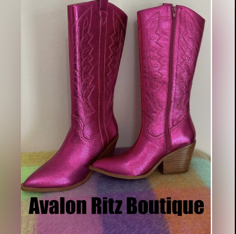 SALE! Corkys Fuchsia Metallic Howdy Boots