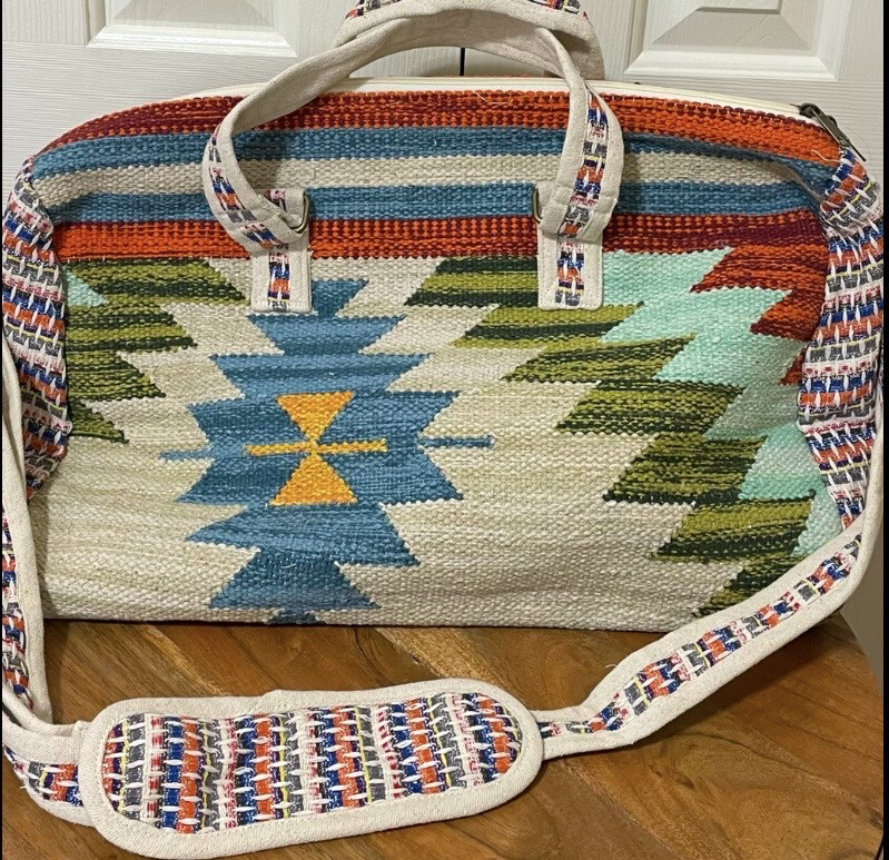 Multicolor Aztec Duffle Weekender Bag