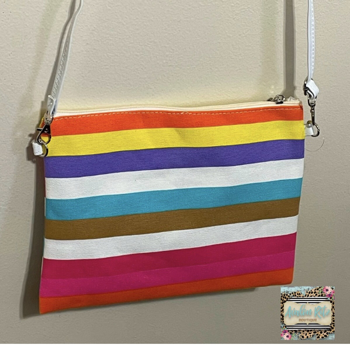 All About Stripes Crossbody Purse Wristlet Clutch