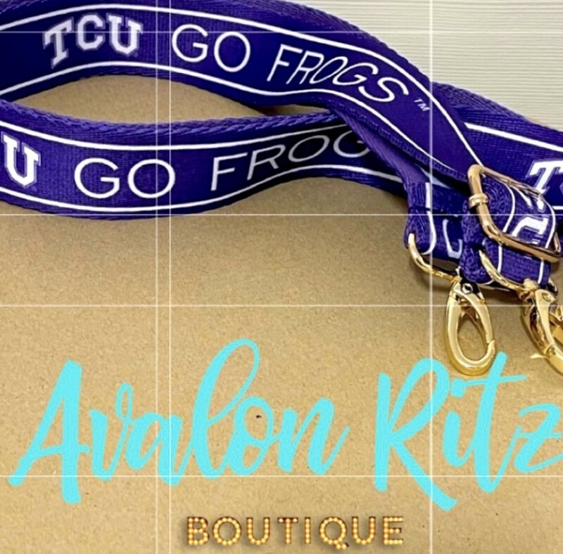 Texas Christian University TCU Go Frogs Reversible Purse Strap