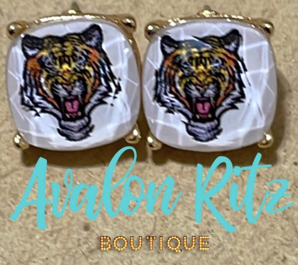 Tiger Game Day Earrings