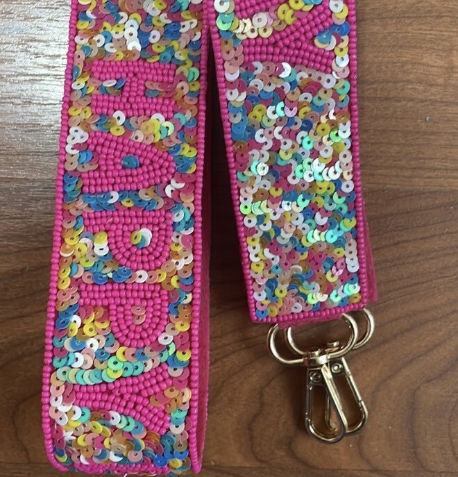 Elise Multicolor Beaded Sequined Birthday Purse Strap