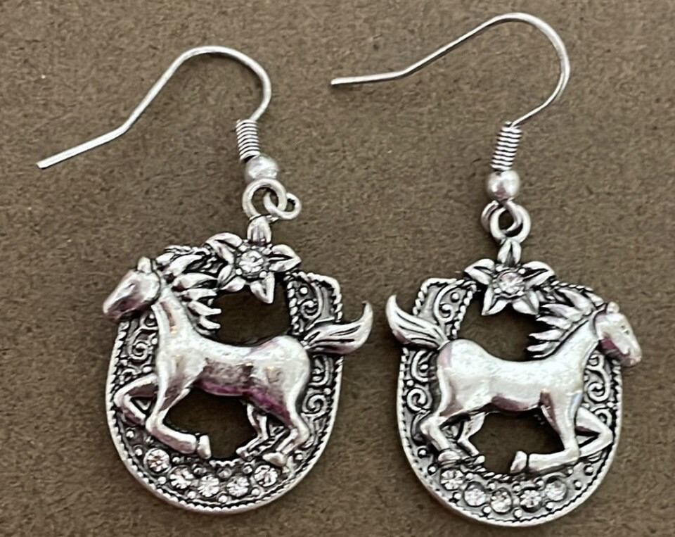 Julianne Silver Rhinestone Earrings