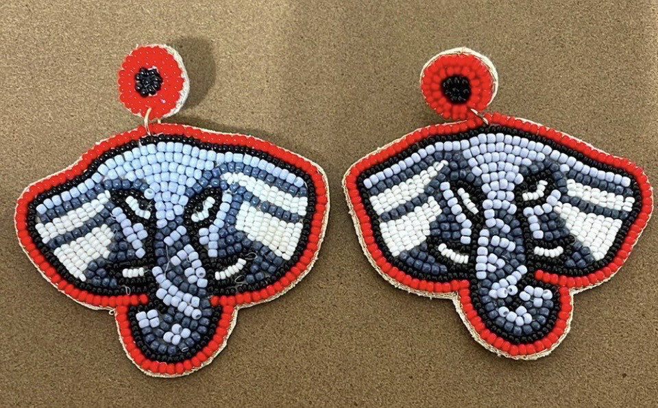 Mollie Beaded Elephant Earrings