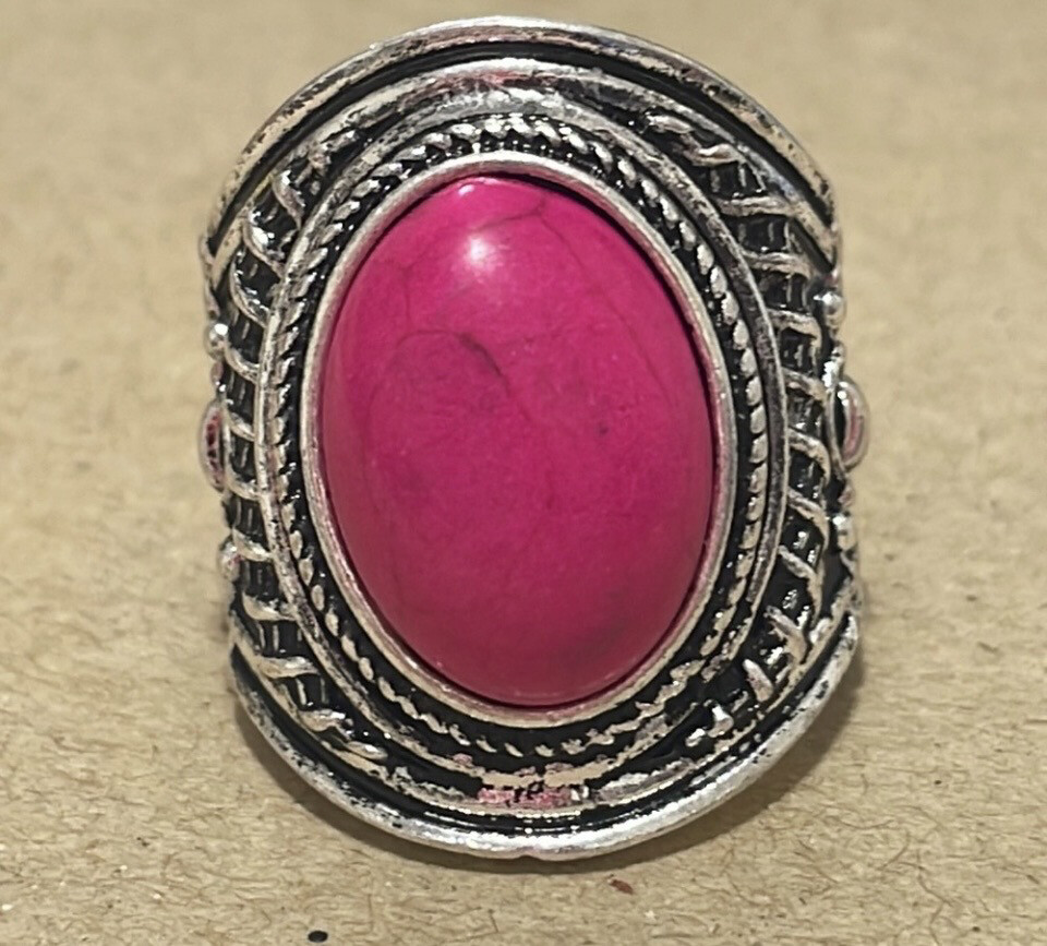Gracie Pink Marble Stone Stretch Ring