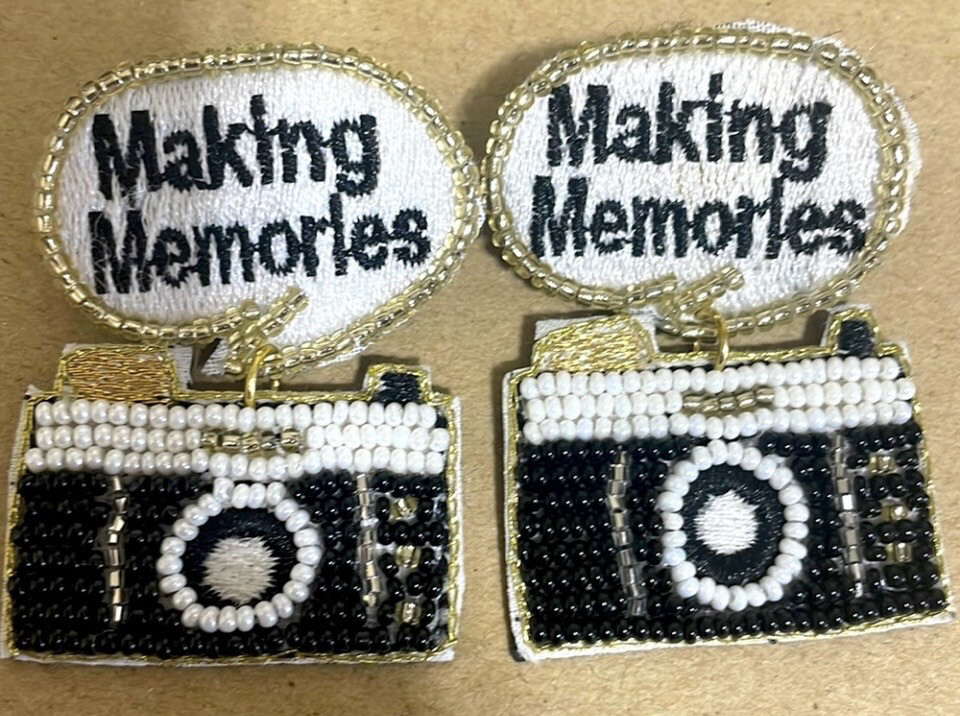 Cenna Making Memories Photography Camera Earrings