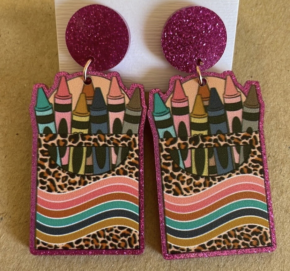 Anita Multicolor Leopard School Days Earrings