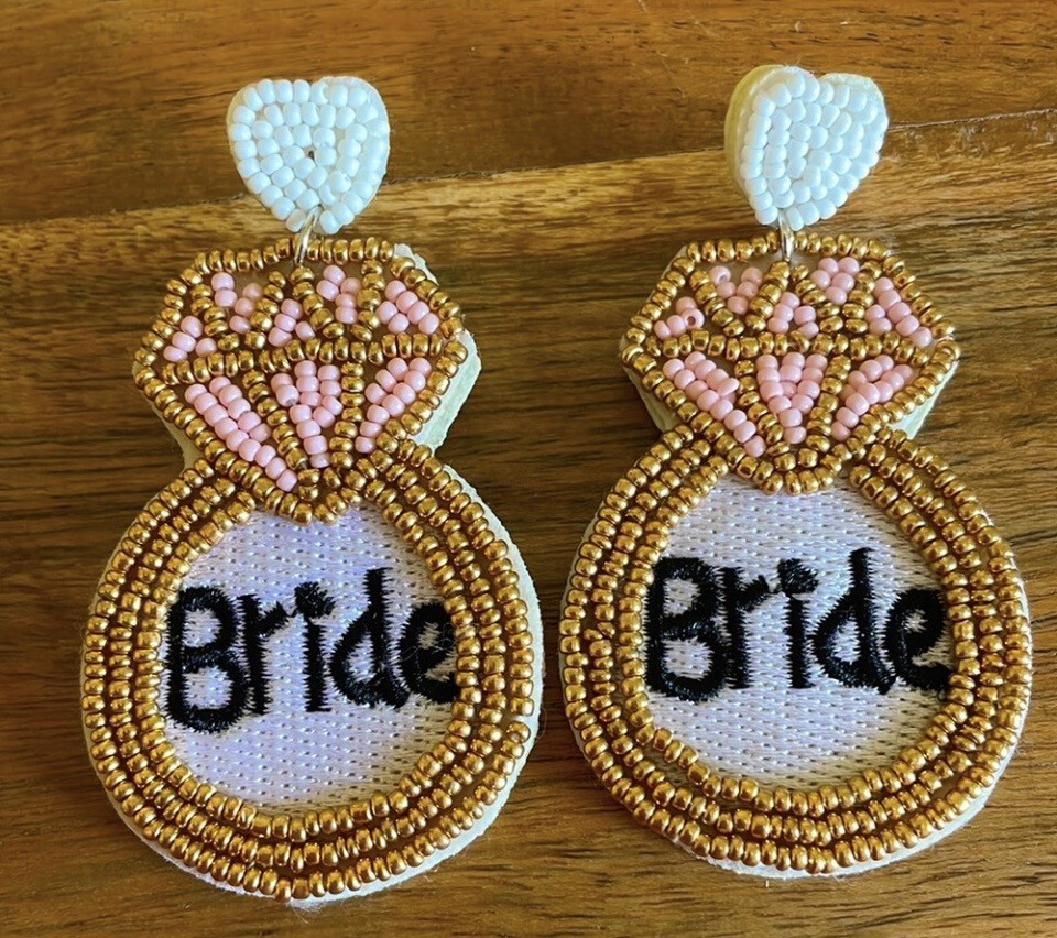 Alisa Bride Ring Heart Earrings