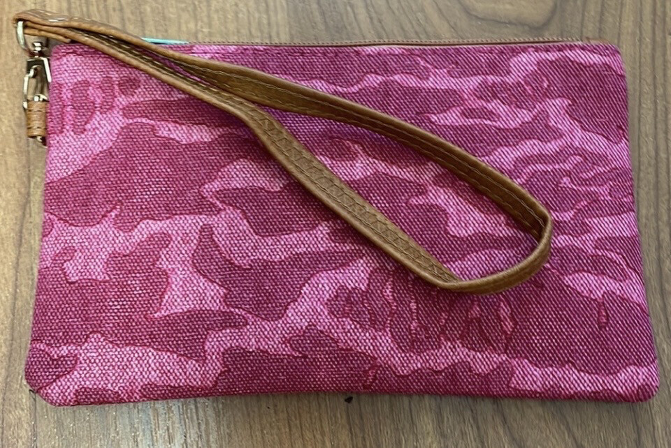 Jenna Zip Closure Pouch Case Wristlet