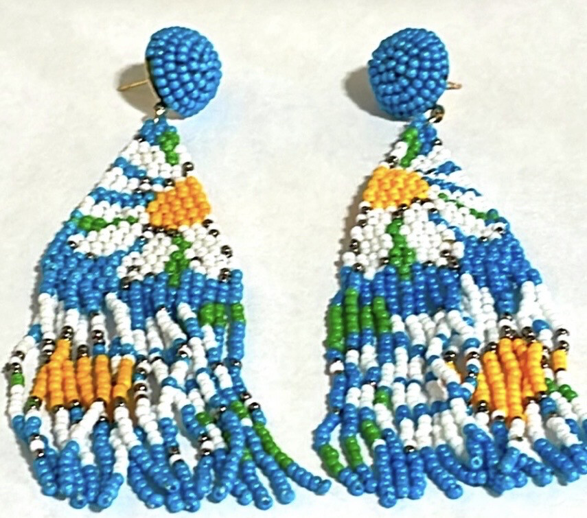 Amelia Beaded Fringe Earrings