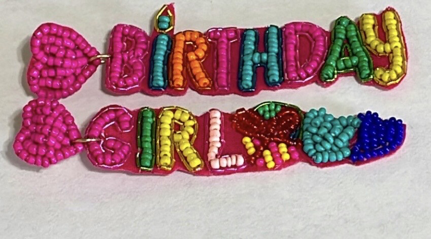 Multicolor Beaded Birthday Girl Earrings