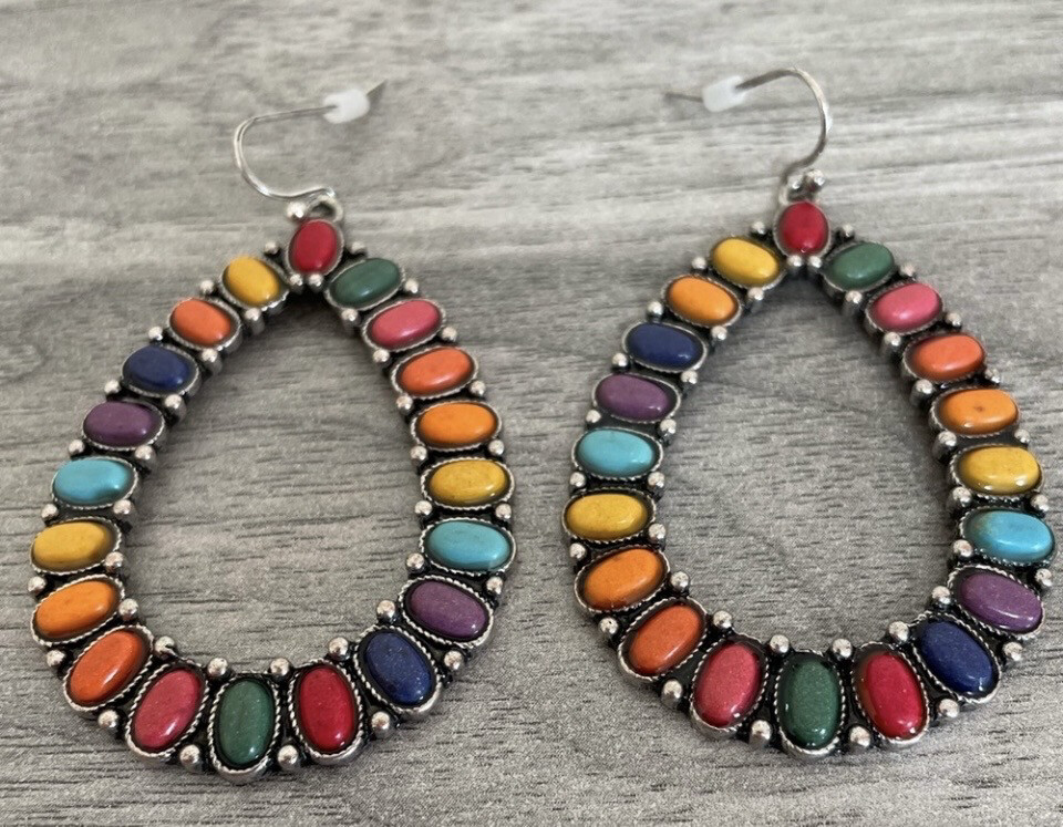Alexandria Multicolor Teardrop Earrings