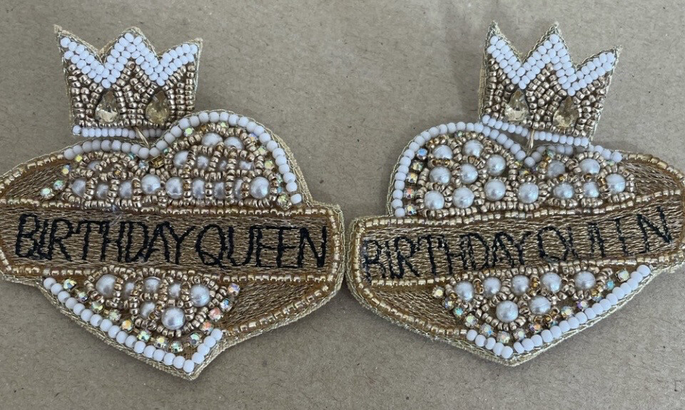 Birthday Queen Beaded Earrings