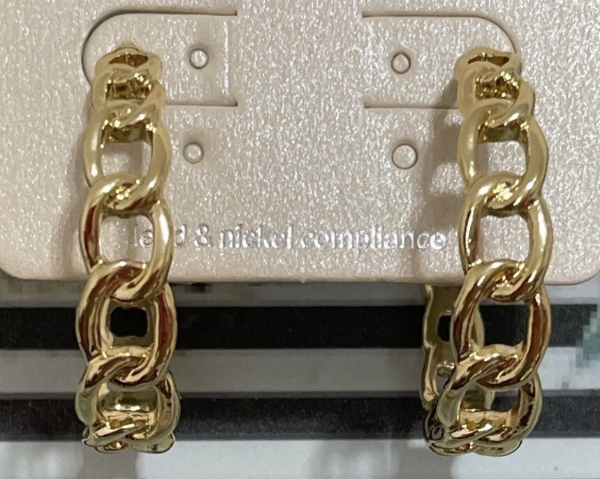 Valerie Gold Link Hoop Earrings
