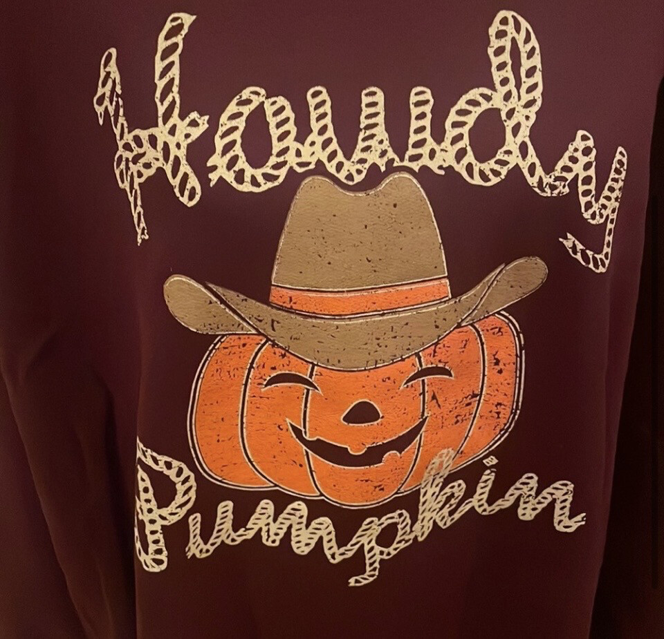 Halloween Howdy Pumpkin Sweatshirt