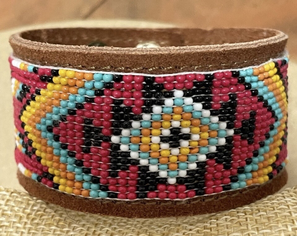 Hadley Multicolor Beaded Aztec Snap Bracelet