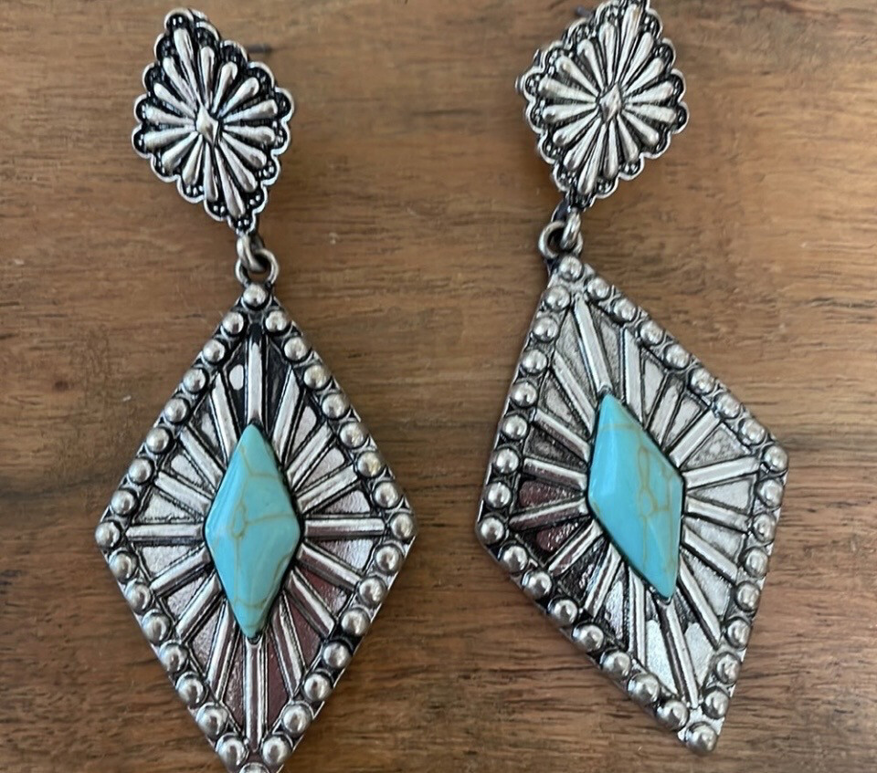 Kate Silver Turquoise Earrings