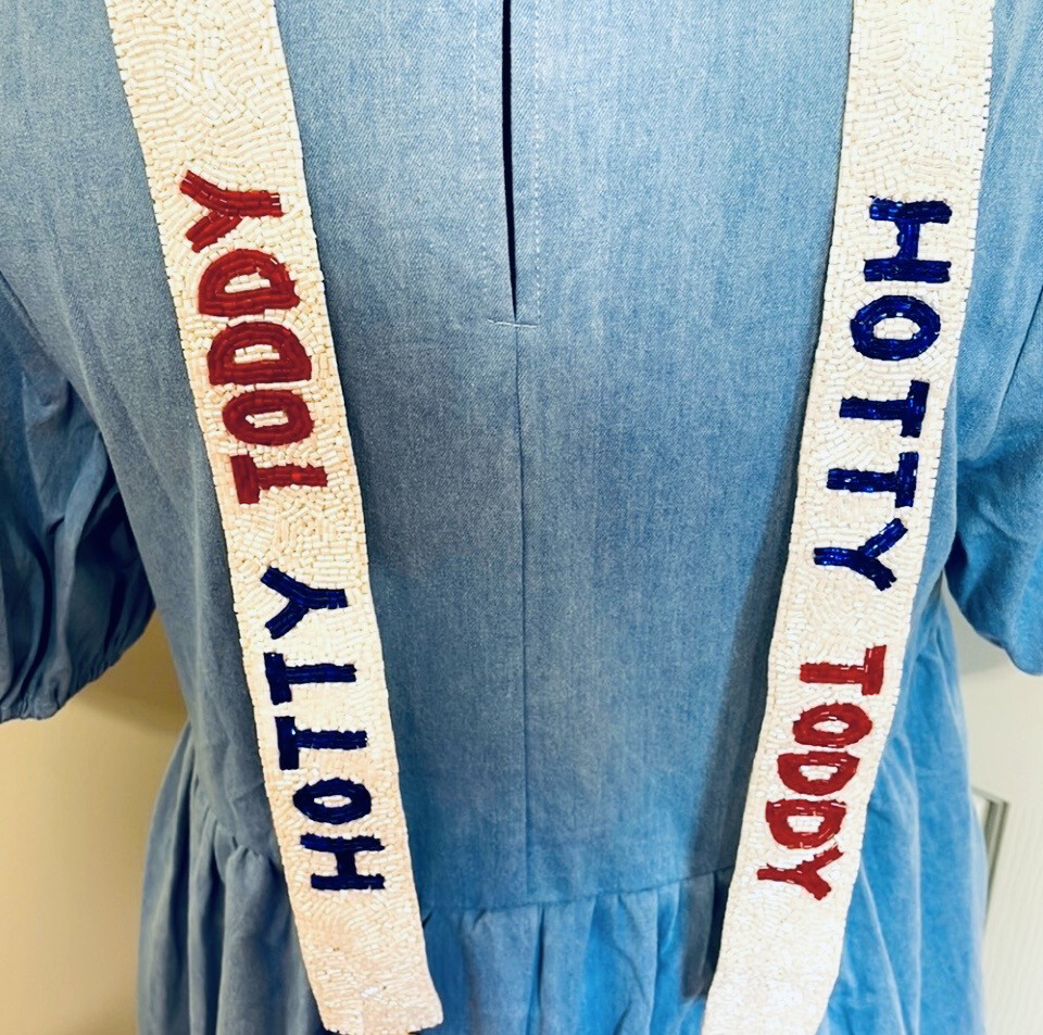 Ole Miss Hotty Toddy Beaded Purse Strap
